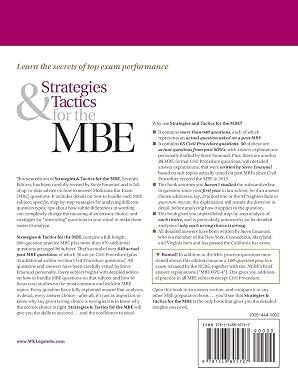 Strategies & Tactics for the MBE (Bar Review)